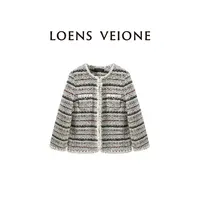 LOENS VEIONE/罗拉【鲲之梦境】绵羊毛小香风毛呢外套23CVCB0516N