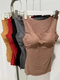 506女士保暖背心罩杯太极石文胸坎肩【不挑】
