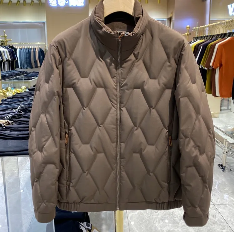 冬季男士立领羽绒休闲外套防风保暖时尚潮流加厚上衣