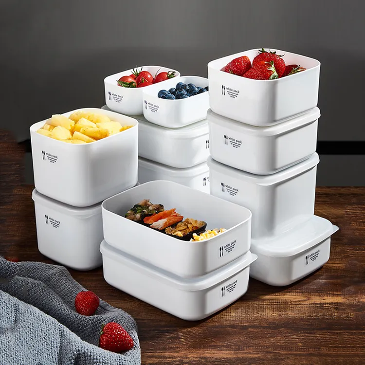 日本进口保鲜盒收纳饭盒微波炉加热便当盒冰箱专用水果野餐打包盒