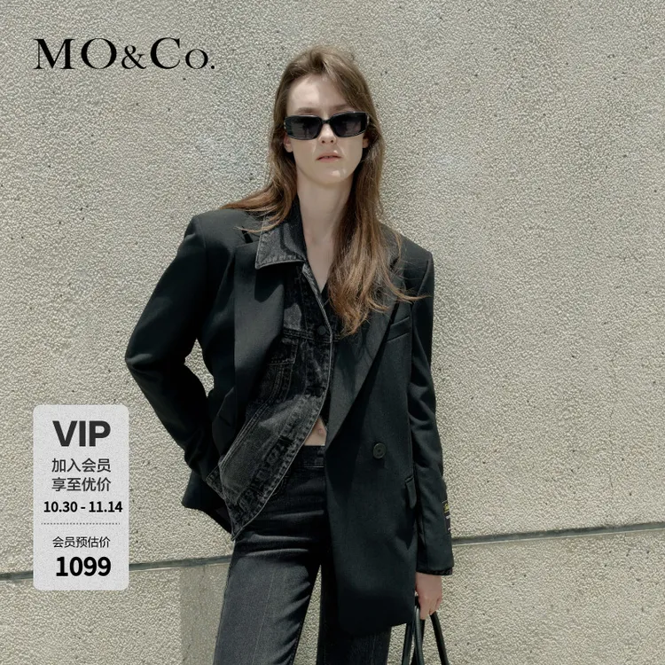 MOCO中性化剪裁泰迪熊廓形感西装JK服休闲气质时尚MBA4BLAT03