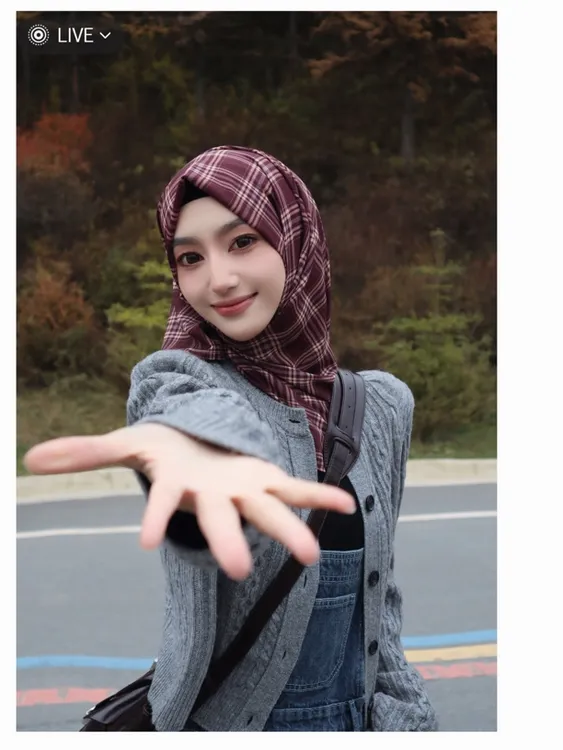 M&G 安可拉红格 休闲头巾