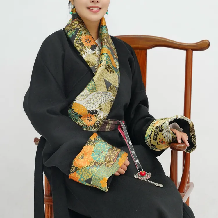 藏族男女同款手工缝制百分百羊毛藏袍假一赔十跳舞日常聚会旅拍