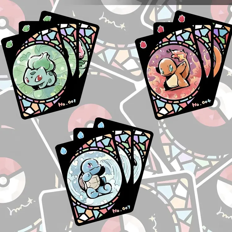 jjyy排长琉璃透光宝可梦卡牌冰箱贴