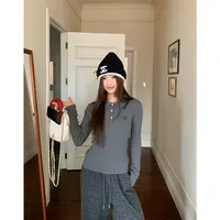 橘子树在哪儿学院风麻花POLO领套头针织衫女秋季款气质百搭上衣
