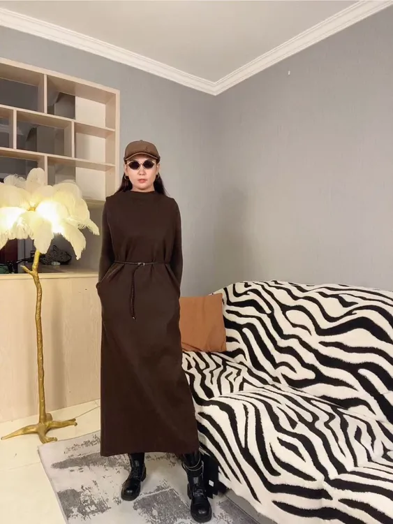 GENISE气质宽松版两件套连衣裙