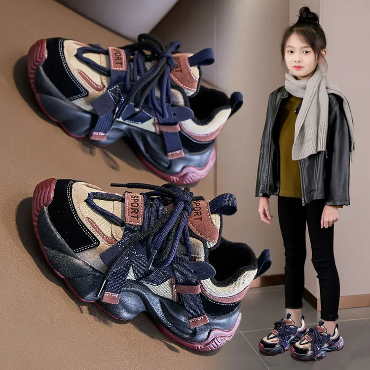 女童运动鞋2025秋季新款儿童老爹鞋时尚洋气休闲鞋中大童女跑步鞋