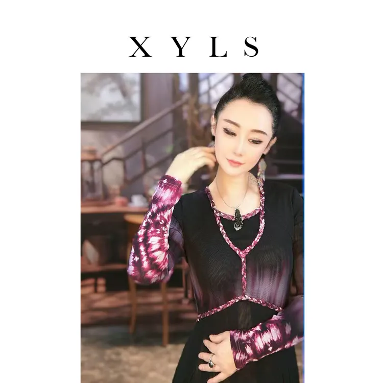 女装弹力网纱连衣裙T006560