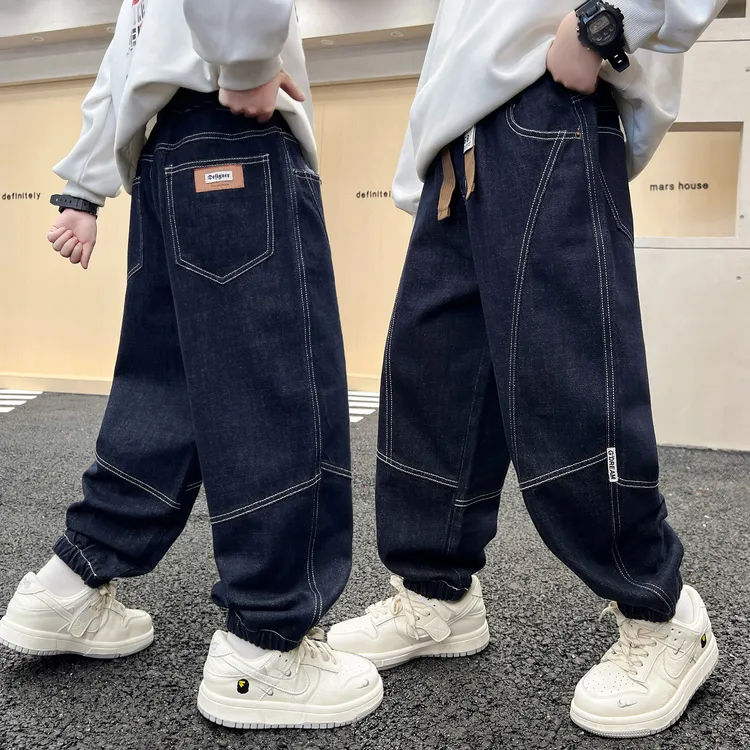 童装男童秋装裤子2025儿童中大童潮酷痞帅休闲裤男孩春秋牛仔裤