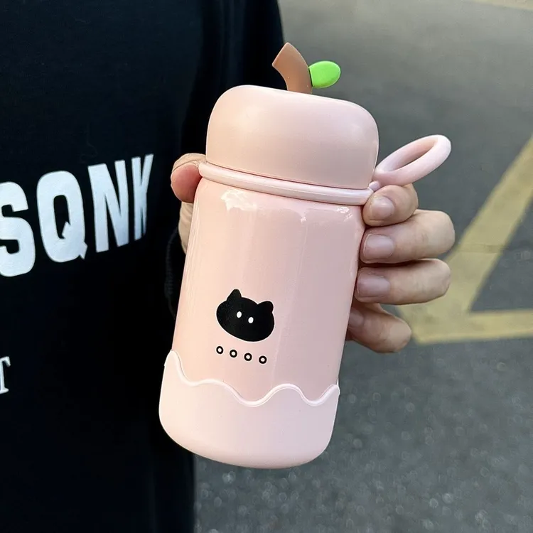 可爱保温杯吸管水杯女新款2025高颜值便携可爱大人学生儿童杯子