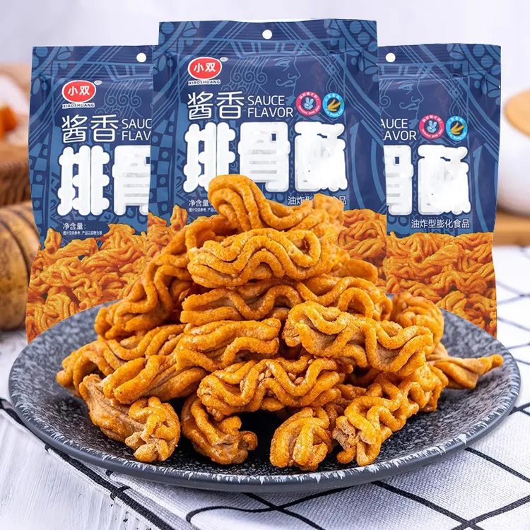 【3袋】酱香排骨酥袋装70g休闲食品比萨卷酥脆膨化追剧办公室小零食