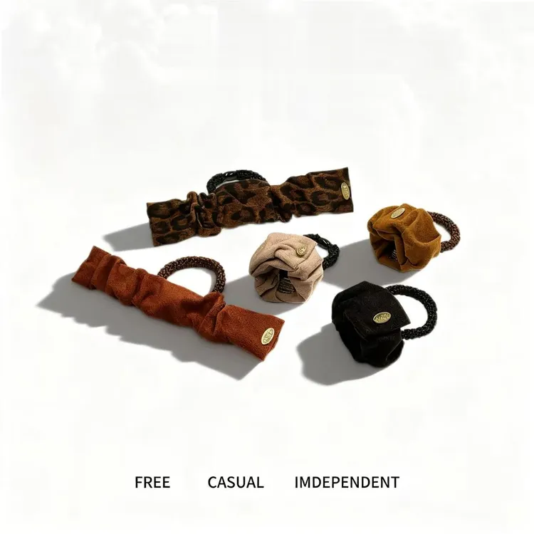 2025新款高弹力啪啪圈发圈高级感丝绒皮筋高马尾显发量不伤发发圈商品图