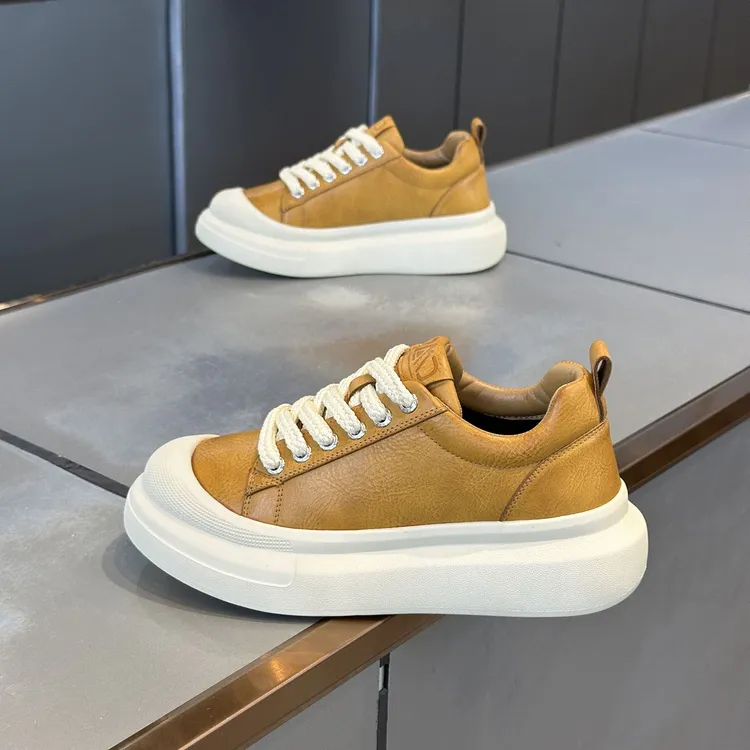 网红爆款厚底高级感大头鞋男春秋新款休闲鞋春季潮鞋时尚轻质男鞋