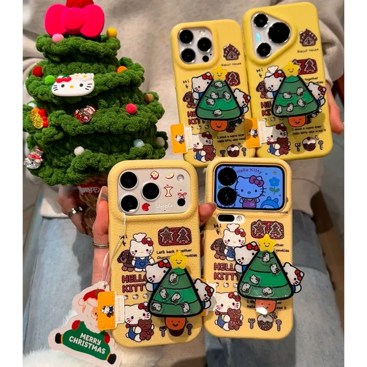 欧克里里圣诞树kt摇摇乐支架适用苹果17手机壳华为vivo小米15oppo