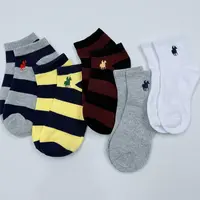保罗韦柏袜子男女中大童白色灰色纯棉运动吸汗透气中筒袜子