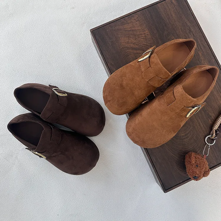 吸膜底勃肯鞋女2025秋冬新款厚底轻奢高级感单鞋棕色百搭女鞋秋季