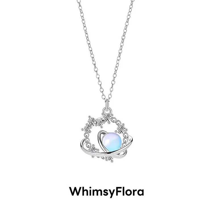 钛钢吊坠 钛钢 女宇宙星球坠链轻奢气质时尚小众设计感通勤锁骨链