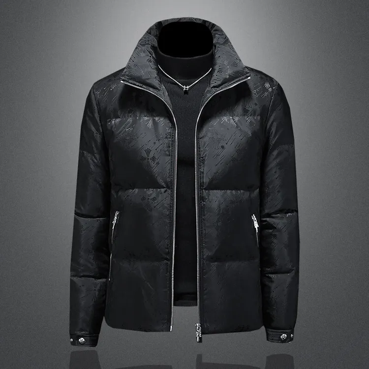 90白鸭绒羽绒服男加厚外套冬季欧洲站高级感短款高端轻奢羽绒衣潮