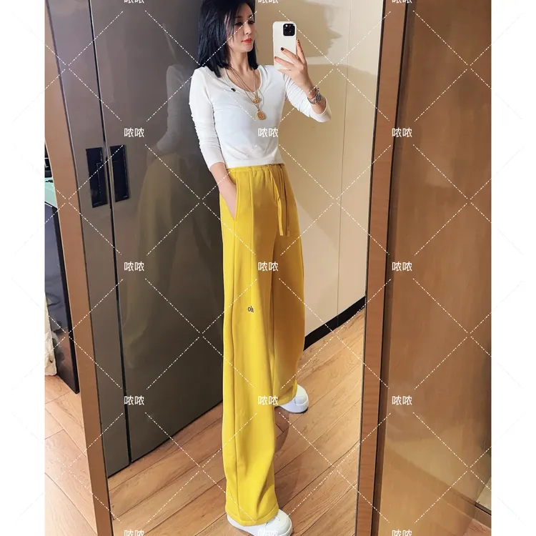 哝NONG-【字母卫裤】2025秋冬新款刺绣字母抽绳款卫裤裤子01492419