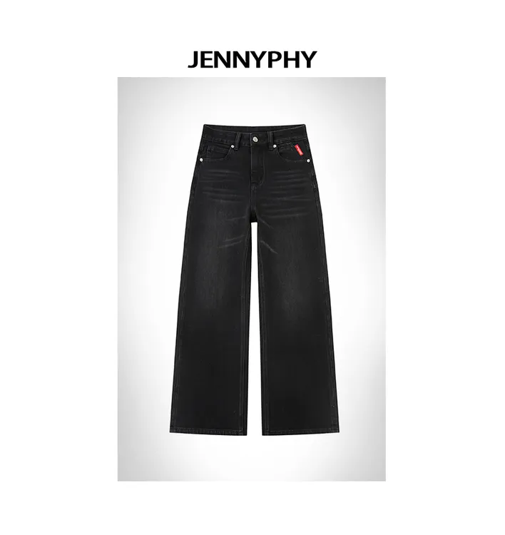 【JENNYPHY】高端大黑牛四面弹A字微阔直筒裤#6010
