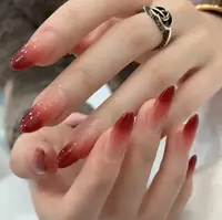 干枯玫瑰 秋冬红色美甲高级显白穿戴甲