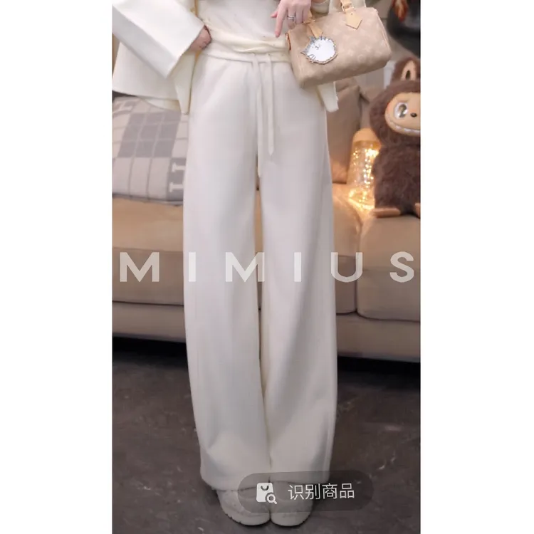 【mimius】P 羊毛醋酸加绒加厚显瘦休闲裤 G09273