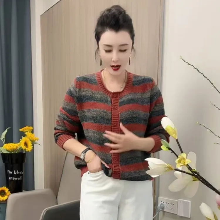 2770毛针织衫厚款拼色慵懒风衫圆领三宅褶皱上衣大码200-300斤