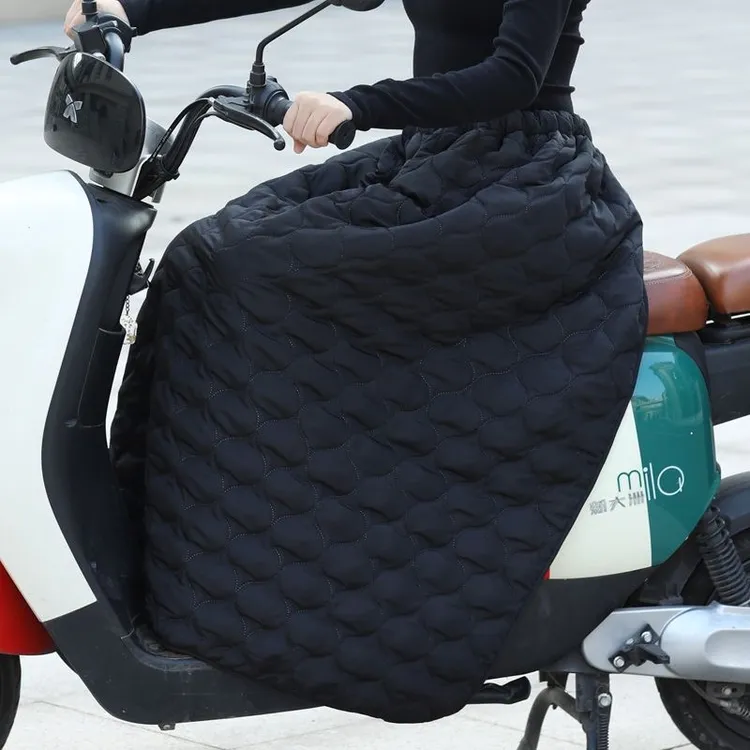 冬季电动车加绒挡风裙护膝防寒防风防水半身裙更方便