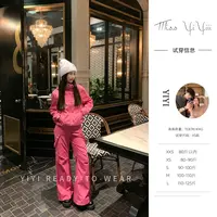 【甜心冲锋套装】<YiYiii>小个子时尚加绒上衣冲锋衣显瘦高腰裤子