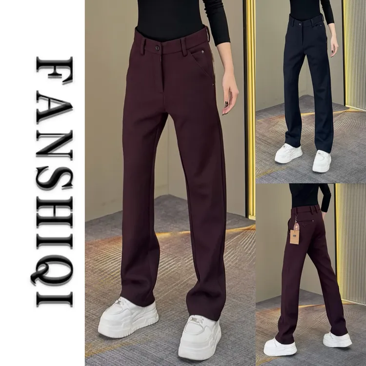 【凡仕奇】秋冬男士醋酸羊毛商务休闲裤加厚百搭修身高端西裤6766
