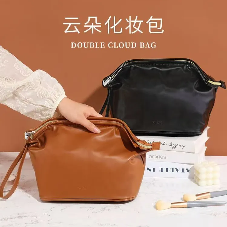 女森系立体款可折叠小清新化妆包立体小众云朵防水