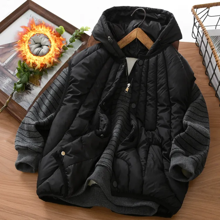 男童加绒卫衣马甲冬季2025新款中大童加厚保暖男孩儿童装两件套潮