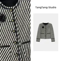 【TangTang·Studio】条纹小香外套高级气质显瘦女装外套-259906