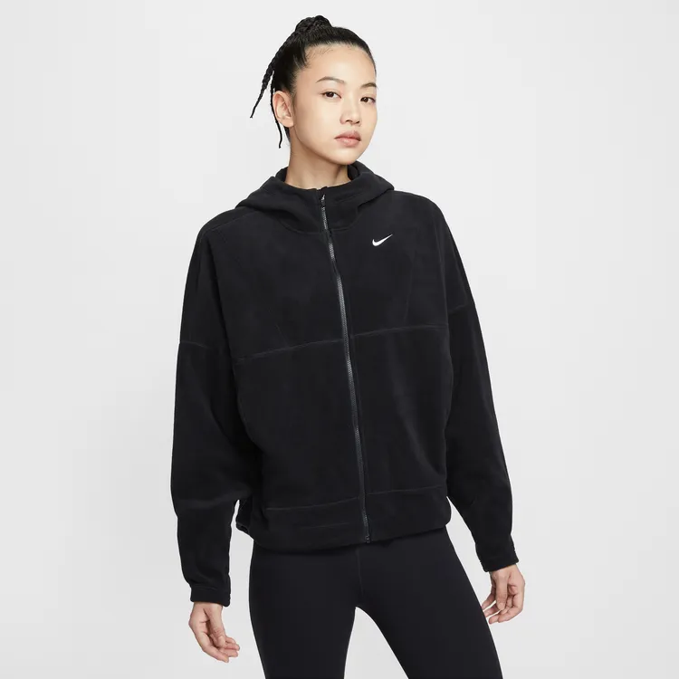 NIKE/耐克女子冬季运动外套摇粒绒全长拉链开襟上衣HV3699-010
