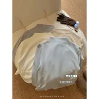 香香的蕉 半高领内搭打底衫捏褶收腰显瘦保暖上衣女
