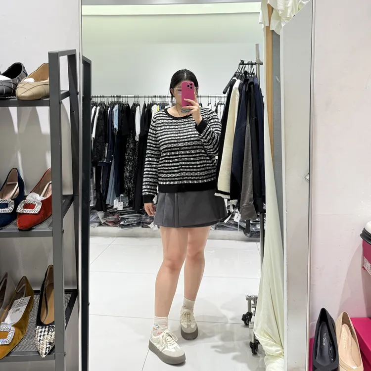 敏敏家园大码女装LS8559针织开衫