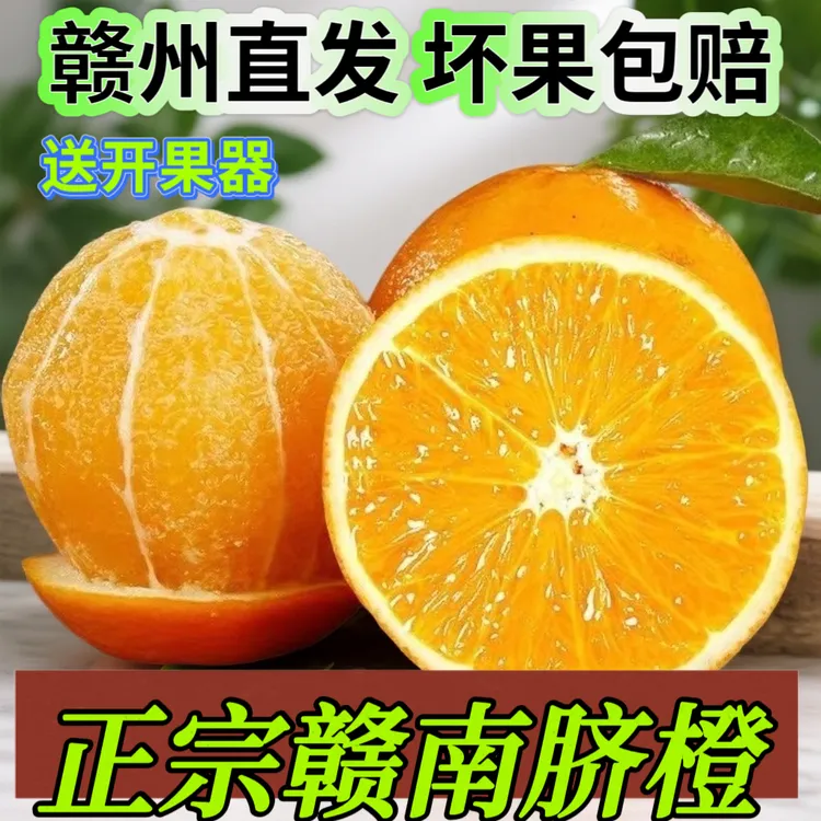 正宗江西赣南脐橙不打蜡不催熟橘子新鲜橙子精品当季应季手剥甜橙
