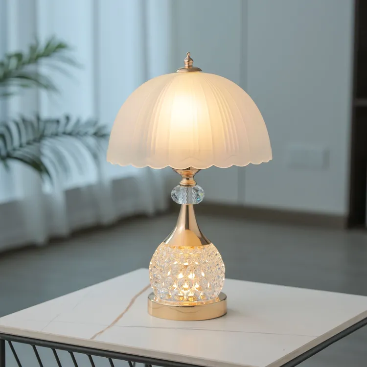 Milet 新款床头台灯卧室简约现代家用婚房装饰灯调光玻璃床头柜