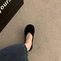 616-003复古磨砂手工女鞋秋季新款纯色休闲百搭妈妈鞋舒适单鞋