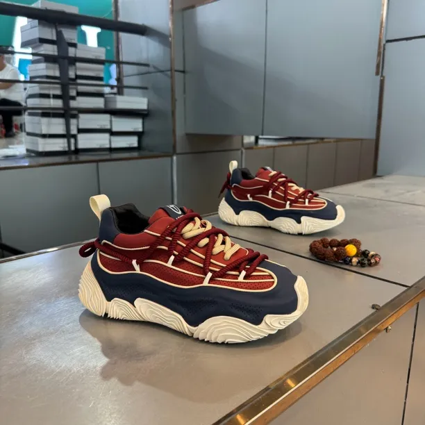 厚底休闲风时尚休闲鞋春季老爹鞋潮流拼接复古百搭潮鞋