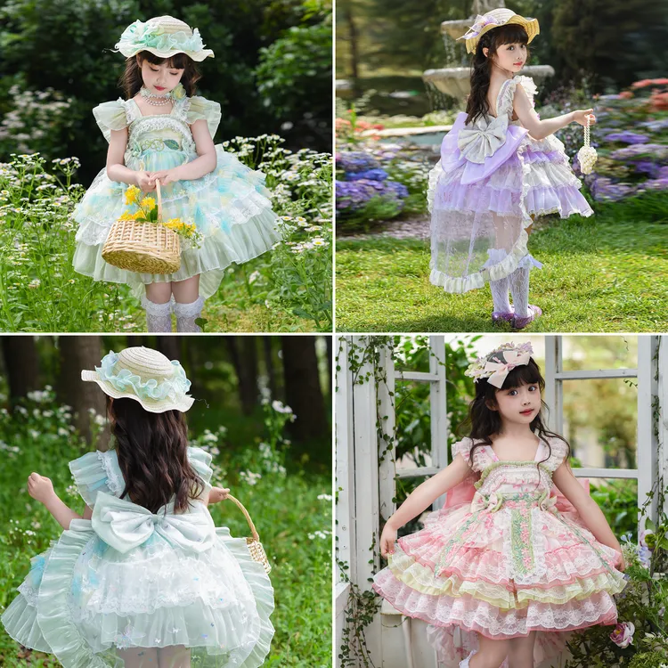 花嫁国风洛丽塔女童夏季生日礼服公主裙