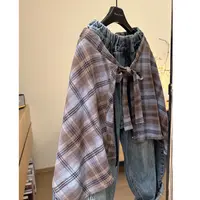 儿童街舞百搭洋气格子屁帘男童女童时尚小众嘻哈风5107724O9