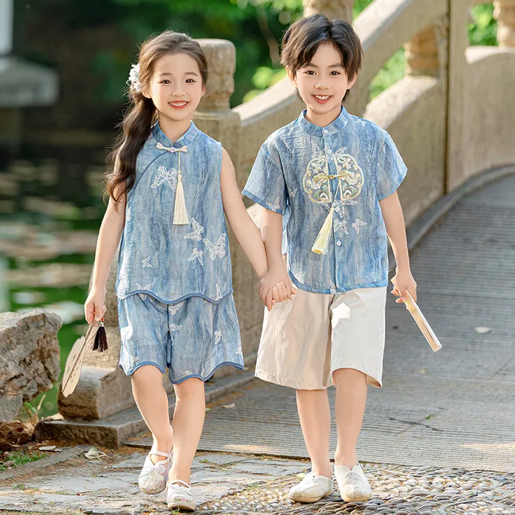 汉服儿童2025新款夏季男孩国风新中式女孩超仙唐装六一中秋表演服