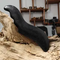 泗水砭石老虎石能量大刀健康仪手把件