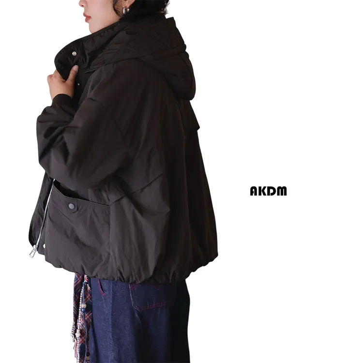 AKDM冬保暖女连帽羊毛外套厚878801