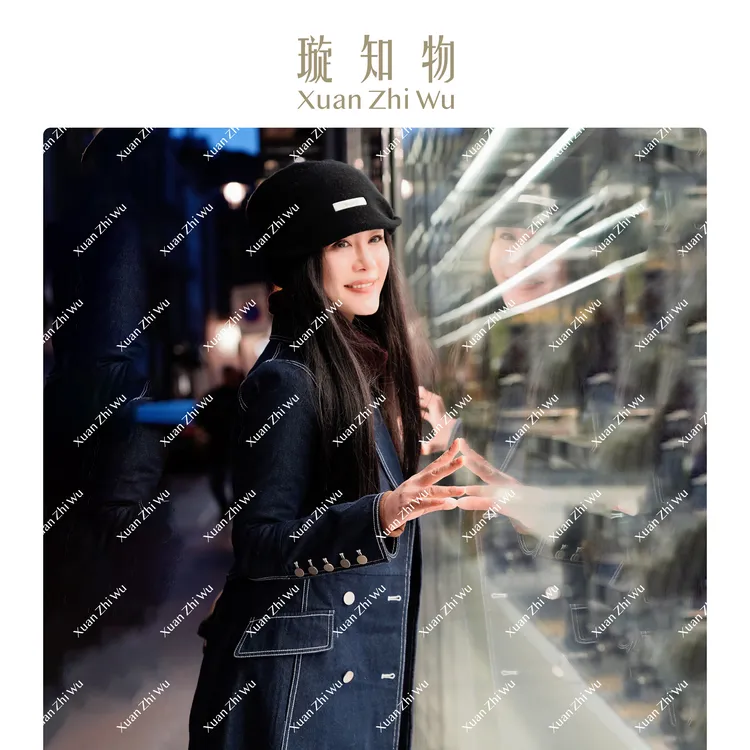 高雅风衣 牛仔蓝时尚气质轻奢 王璇原创设计