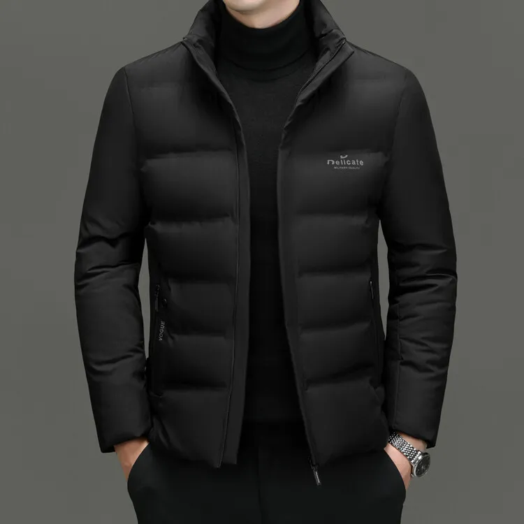 男士高端冬季新款棉衣加厚保暖立领棉袄中年商务休闲棉服外套冬装