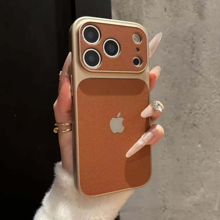 秒变17大视窗适用苹果17promax手机壳iPhone16皮纹防摔15高级感14