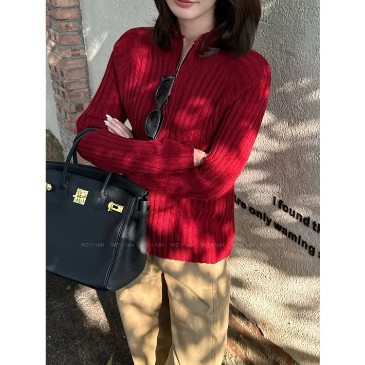 【落日岛屿】复古百搭经典翻领澳Y毛衣RLMMY4MY04298