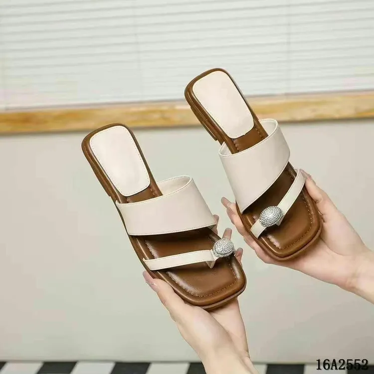 沙滩空套趾田园风时尚休闲软底夏季平底韩版凉拖鞋休闲